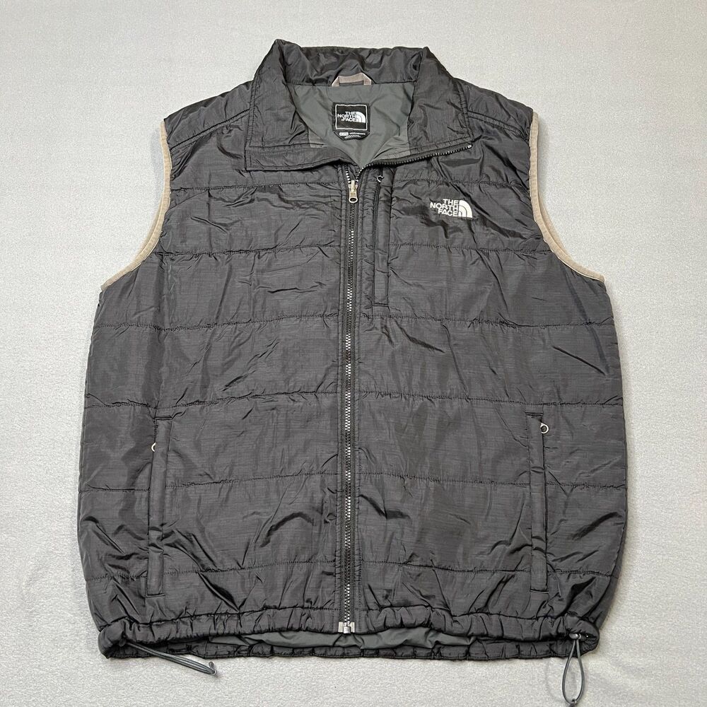 The North Face Puffer Vest Men's XL Black Sleeveless Classic Collar Full-Zip